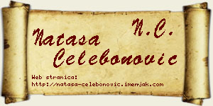 Nataša Čelebonović vizit kartica